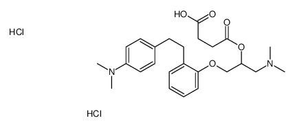 4-[1-dimethylamino-3-[2-[2-(4-dimethylaminophenyl)ethyl]phenoxy]propan-2-yl]oxy-4-oxo-butanoic acid dihydrochloride结构式