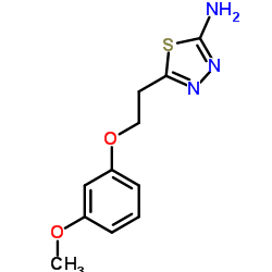 5-[2-(3-METHOXY-PHENOXY)-ETHYL]-[1,3,4]-THIADIAZOL-2-YLAMINE结构式