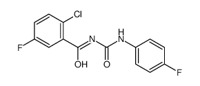 2-chloro-5-fluoro-N-[(4-fluorophenyl)carbamoyl]benzamide结构式