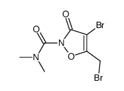 4-bromo-5-bromomethyl-2-dimethylcarbamoyl-4-isoxazolin-3-one Structure