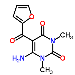 6-Amino-5-(2-furoyl)-1,3-dimethyl-2,4(1H,3H)-pyrimidinedione structure