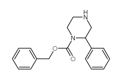 2-Phenyl-piperazine-1-carboxylic acid benzyl ester Structure