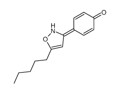 4-(5-pentyl-1,2-oxazol-3-ylidene)cyclohexa-2,5-dien-1-one结构式