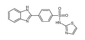 4-(1H-benzimidazol-2-yl)-N-(1,3-thiazol-2-yl)benzenesulfonamide Structure