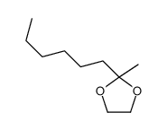 2-hexyl-2-methyl-1,3-Dioxolane结构式