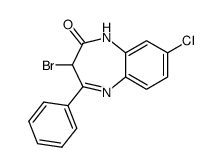 3-bromo-4-phenyl-8-chloro-2,3-dihydro-1H-1,5-benzodiazepinone-2结构式