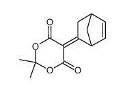 5-(bicyclo(2.2.1)hept-5'-en-2'-ylidene)-2,2-dimethyl-1,3-dioxan-4,6-dione结构式