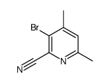 3-bromo-4,6-dimethylpyridine-2-carbonitrile结构式