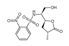 N-{(1S)-1-[(2S,4R)-4-methyl-5-oxotetrahydrofuran-2-yl]-2-hydroxyethyl}-2-nitrobenzenesulfonamide结构式