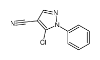 5-CHLORO-1-PHENYL-1H-PYRAZOLE-4-CARBONITRILE结构式