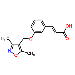 (2E)-3-{3-[(3,5-Dimethyl-1,2-oxazol-4-yl)methoxy]phenyl}acrylic acid结构式