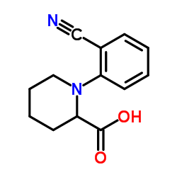 1-(2-Cyanophenyl)-2-piperidinecarboxylic acid Structure