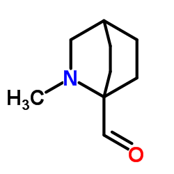 2-Methyl-2-azabicyclo[2.2.2]octane-1-carbaldehyde结构式