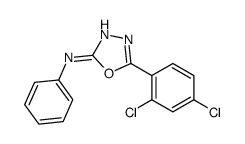 5-(2,4-dichlorophenyl)-N-phenyl-1,3,4-oxadiazol-2-amine结构式