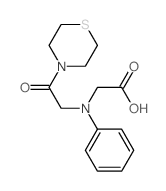 [(2-Oxo-2-thiomorpholin-4-ylethyl)(phenyl)amino]-acetic acid结构式