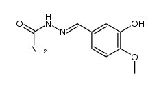 3-hydroxy-4-methoxy-benzaldehyde-semicarbazone Structure