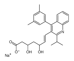 sodium,(E)-7-[4-(3,5-dimethylphenyl)-2-propan-2-ylquinolin-3-yl]-3,5-dihydroxyhept-6-enoate Structure