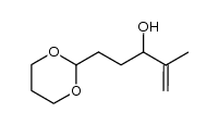 5‐(1,3‐dioxan‐2‐yl)‐2‐methylpent‐1‐en‐3‐ol结构式