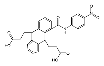 9,10-二氢-9,10-双(2-羧乙基)-N-(4-硝基苯基)-10,9-(环氧亚氨基)蒽-12-羧酰胺结构式