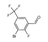 3-bromo-2-fluoro-5-(trifluoromethyl)benzaldehyde structure