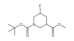 1-(1,1-dimethylethyl) 3-methyl 5-fluoro-1,3-piperidinedicarboxylate Structure