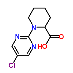 1-(5-Chloro-2-pyrimidinyl)-2-piperidinecarboxylic acid Structure