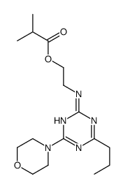 2-[(4-morpholin-4-yl-6-propyl-1,3,5-triazin-2-yl)amino]ethyl 2-methylpropanoate结构式