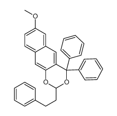 7-methoxy-2-phenethyl-4,4-diphenyl-4H-naphtho[2,3-d][1,3]dioxine Structure