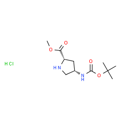 ((2S,4S)-4-((叔丁氧基羰基)氨基)吡咯烷-2-甲酸甲酯盐酸盐图片