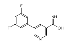 5-(3,5-difluorophenyl)pyridine-3-carboxamide结构式