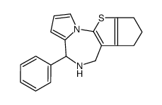 5,6,8,9-Tetrahydro-4-phenyl-4H,7H-cyclopenta(4,5)thieno(3,2-f)pyrrolo(1,2-a)(1,4)diazepine Structure