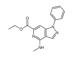 4-methylamino-6-ethoxycarbonyl-1-phenyl-1H-pyrazolo<4,3-c>pyridine Structure