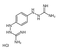 2-[4-[2-(diaminomethylidene)hydrazinyl]anilino]guanidine,hydrochloride Structure