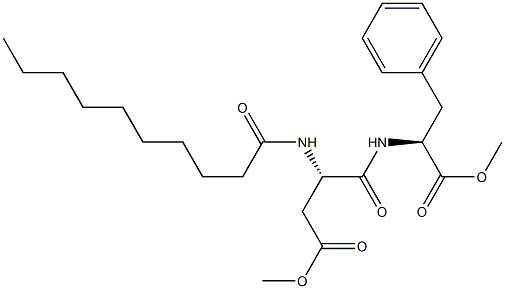 N-[N-(1-Oxodecyl)-L-α-aspartyl]-L-phenylalanine dimethyl ester Structure