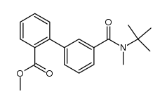 methyl 3'-(N-tert-butyl-N-methylamidyl)-2-biphenylcarboxylate结构式