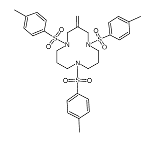 3-methylene-1,5,9-tritosyl-1,5,9-triazacyclododecane Structure