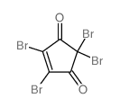 2,3,5,5-tetrabromocyclopent-2-ene-1,4-dione结构式