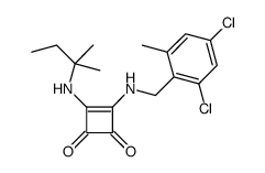 3-[(2,4-dichloro-6-methylphenyl)methylamino]-4-(2-methylbutan-2-ylamino)cyclobut-3-ene-1,2-dione Structure