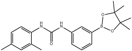 3-(2,4-二甲基苯基脲基)苯硼酸频哪醇酯结构式