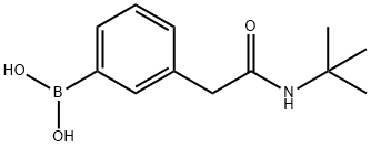 3-[(tert-Butylcarbamoyl)methyl]phenylboronic acid结构式