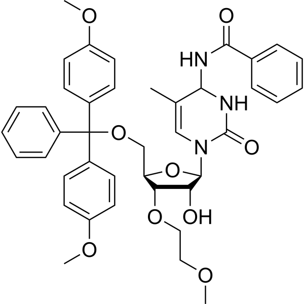 N4-Benzoyl-5’-O-DMT-3’-O-(2-methoxyethyl)-5-methylcytidine结构式