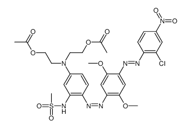 2-[2-acetyloxyethyl-[4-[4-(2-chloro-4-nitro-phenyl)diazenyl-2,5-dimethoxy-phenyl]diazenyl-3-methanesulfonamido-phenyl]amino]ethyl acetate结构式