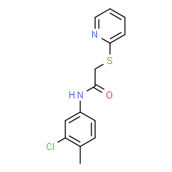 N-(3-Chloro-4-methylphenyl)-2-(2-pyridinylsulfanyl)acetamide结构式