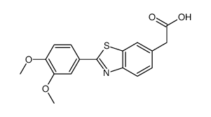 2-(3,4-Dimethoxyphenyl)-6-benzothiazoleacetic acid结构式