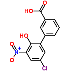 5'-氯-3'-硝基-2'-羟基-[1,1'-联苯]-3-甲酸结构式