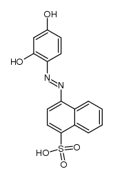 4-(2,4-dihydroxy-phenylazo)-naphthalene-1-sulfonic acid结构式