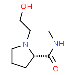 2-Pyrrolidinecarboxamide,1-(2-hydroxyethyl)-N-methyl-,(2S)-(9CI)结构式