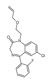 1-(2-allyloxy-ethyl)-7-chloro-5-(2-fluoro-phenyl)-1,3-dihydro-benzo[e][1,4]diazepin-2-one Structure