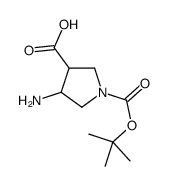 4-AMINO-1-(TERT-BUTOXYCARBONYL)PYRROLIDINE-3-CARBOXYLIC ACID structure