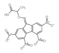 Propanoic acid,2-[[(2,4,5,7-tetranitro-9H-fluoren-9-ylidene)amino]oxy]- picture